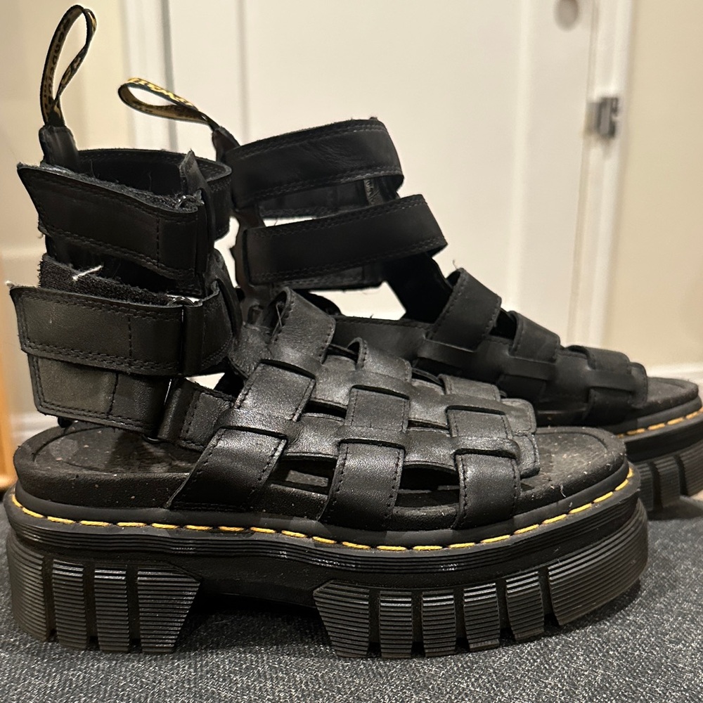 Black Platform Gladiator Sandals - image 1